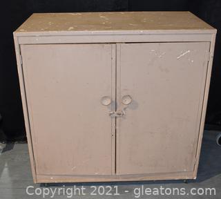 Old Painted Farm House Cabinet 